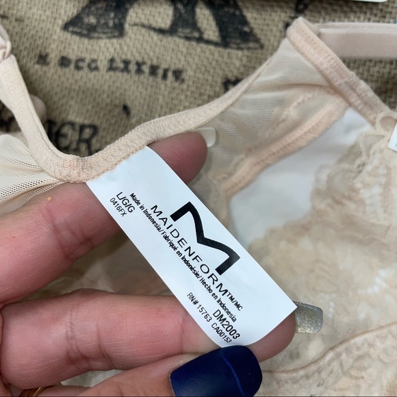 Maidenform NWT! Sexy Lace Firm Control WYOB Champagne Shimmer/Ivory Romper - Picture 7 of 15